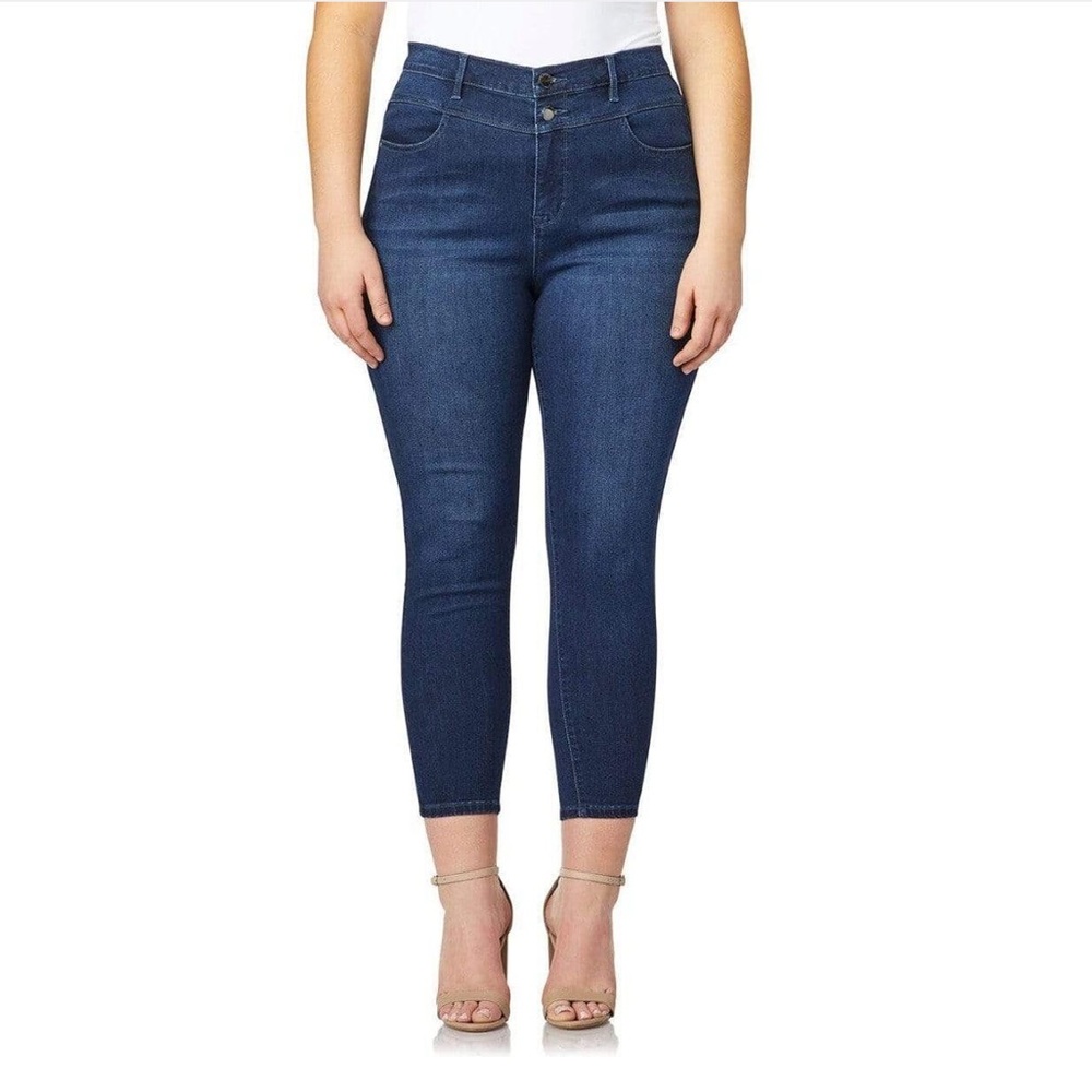 NEW Curve Appeal Blue Jeans Women’s Plus Size 24W Slimming Technology